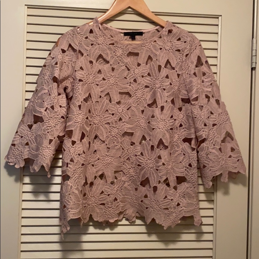Floral cutout shirt